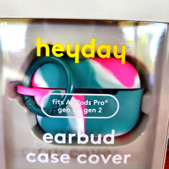 Heyday Pink and Blue Tiedye Silicone Airpod Earbud Headphones Gen 1 & 2 - Picture 2 of 5